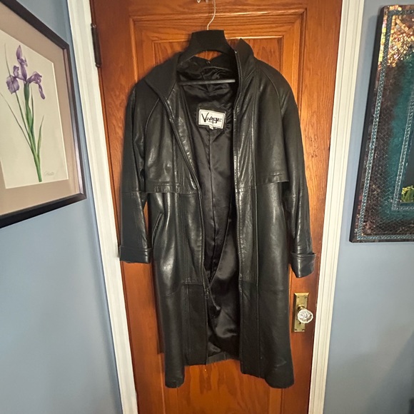 Leather duster jacket - Picture 1 of 10